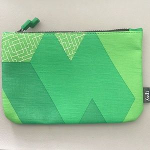 Retro Tetris Cosmetic Bag Green 5x7.5 - Like NEW